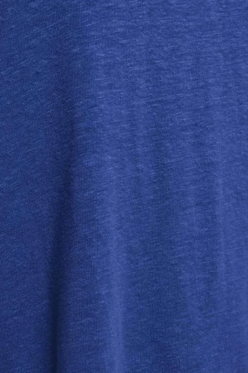 Adela Top Linen, Cobalt Blue
