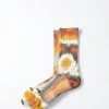Allrounder Crew Tie Dye, Yellow/ Red