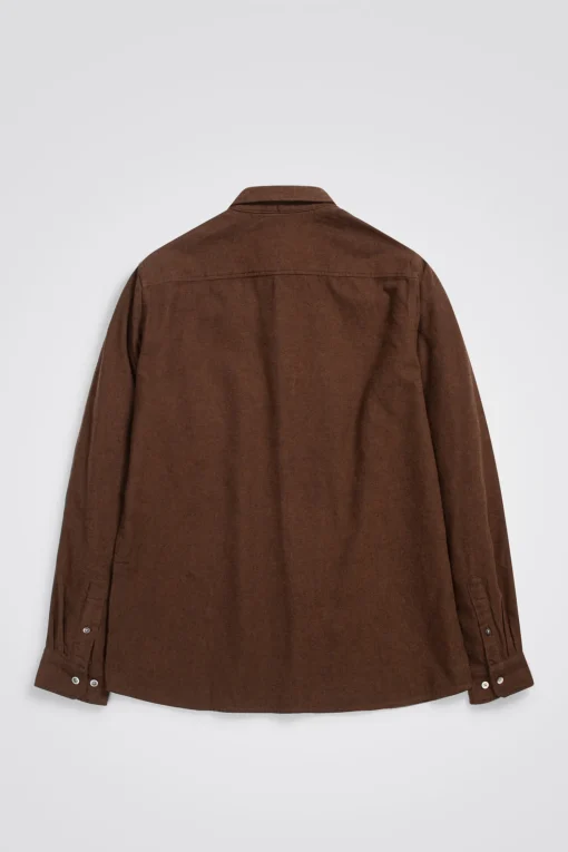 Anton Flannel Shirt, Rust Brown