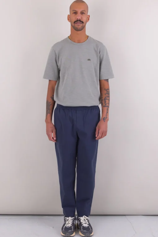 Assembly Trousers, Navy Seersucker