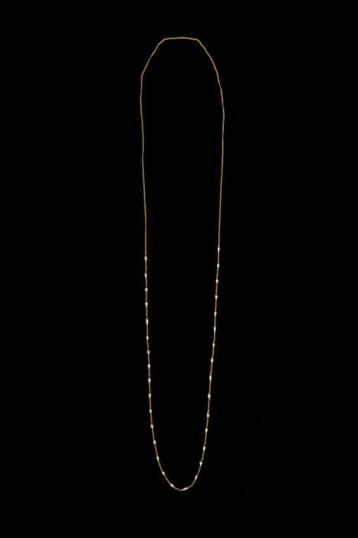Bead Neck 1808, Brass Chain/Silver