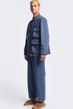 Boulder Pleat Pant, Blue