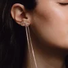 Bow-wow Long Earring, Silver