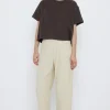 Curved Legged Trousers, Oatmeal