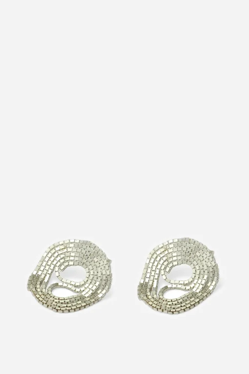 Fungus Medium Earring, Silver