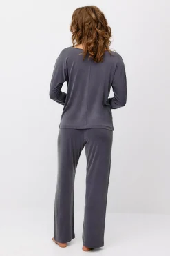 High Waist Pants, Lila Grey