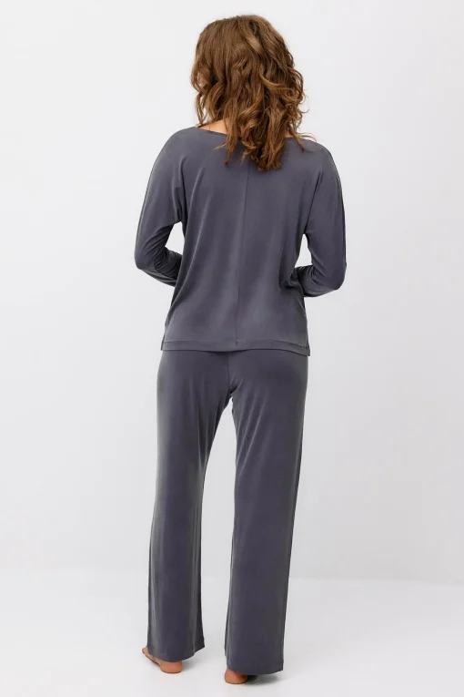 High Waist Pants, Lila Grey