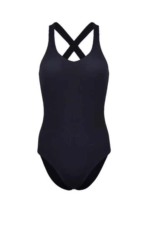 Hybrid Strap Bodysuit, Darkest Blue