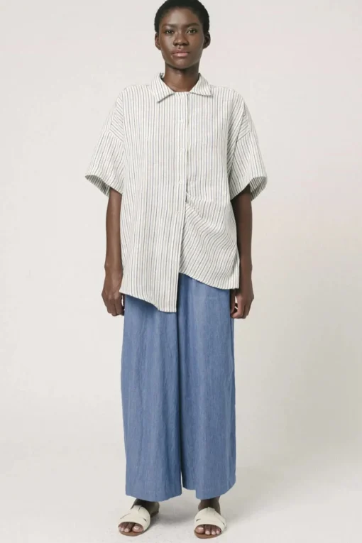 Iruka Shirt, Blue Stripes