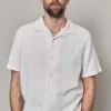Kuno Shirt, Grid Ecru