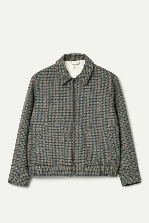 Leal Bomber Jacket, Grey Checks