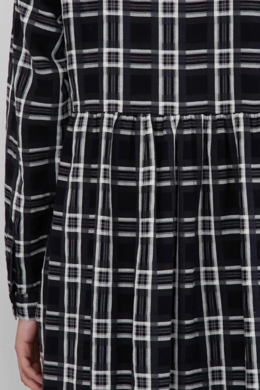 Loom Dress, Black Window Check