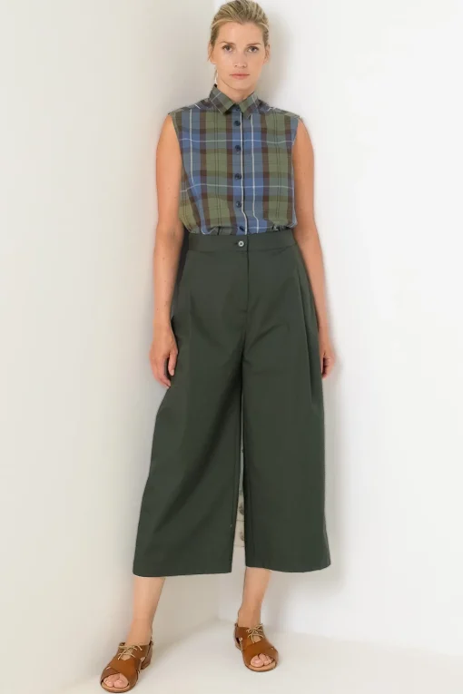 Loose Pants, Emerald Green