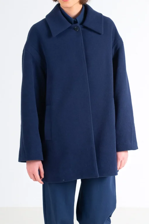 Maxi Sleeve Coat, Azure Blue