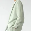 Mena Blazer, Mint Grey