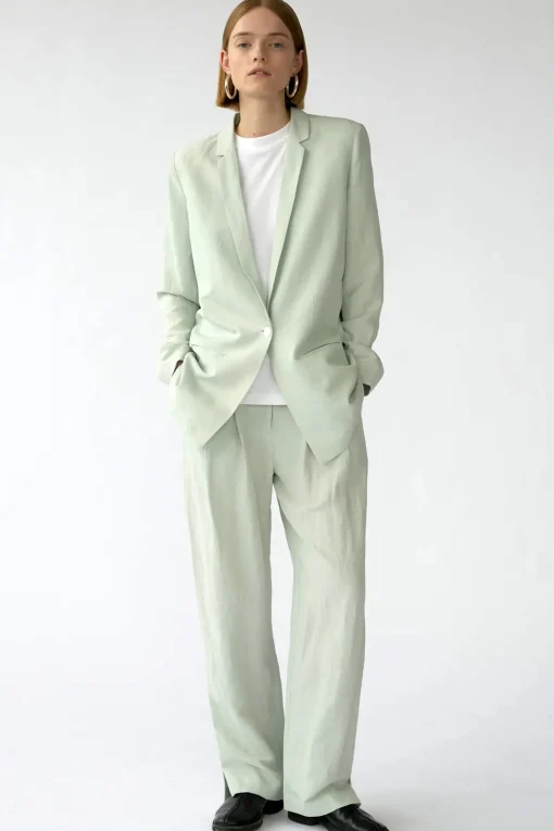 Mena Blazer, Mint Grey