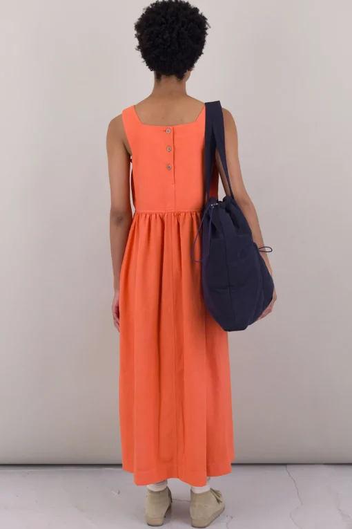 Midi Day Dress, Dark Orange