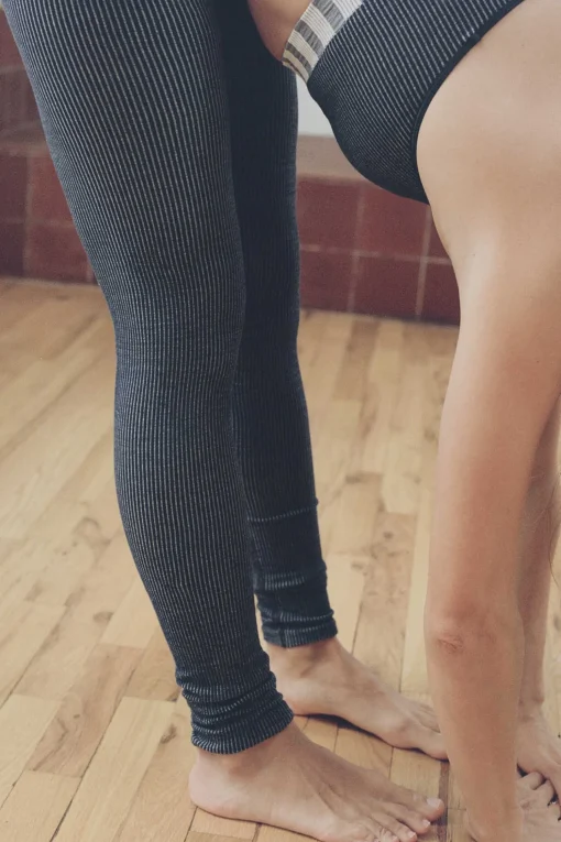 Oleta Legging, Navy Striped
