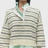 Organic Cotton Polo Sweater, Salvia