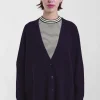 Oversized Cardi 100, Plum