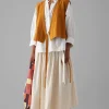 Pleated Skirt, Ecru