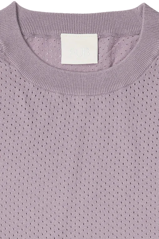 Pointelle Tee, Heather