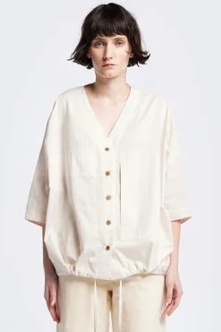 Ruins S/S Top, Ecru