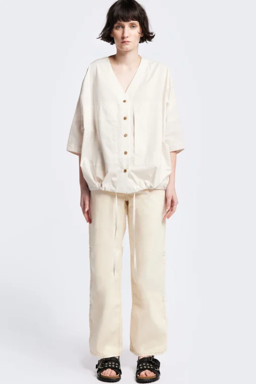 Ruins S/S Top, Ecru