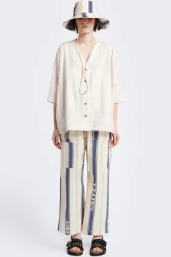 Ruins S/S Top, Ecru