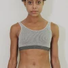Seamless Scoop Top, Fine Striped