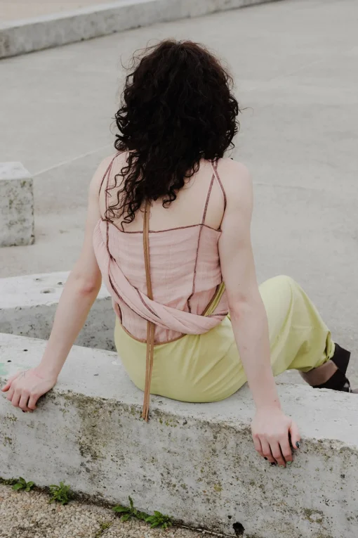 Shok Slip Top, Rose
