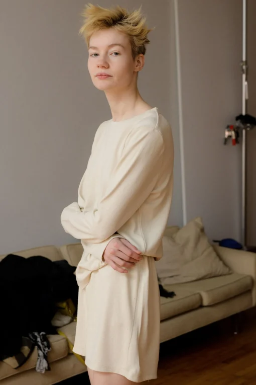 Silk Longsleeve Tee, Undyed