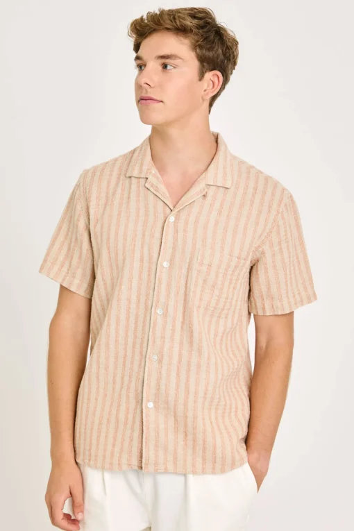 Silveira S/S Shirt, Clay Stripes