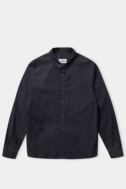 Simon Shirt Silk, Black
