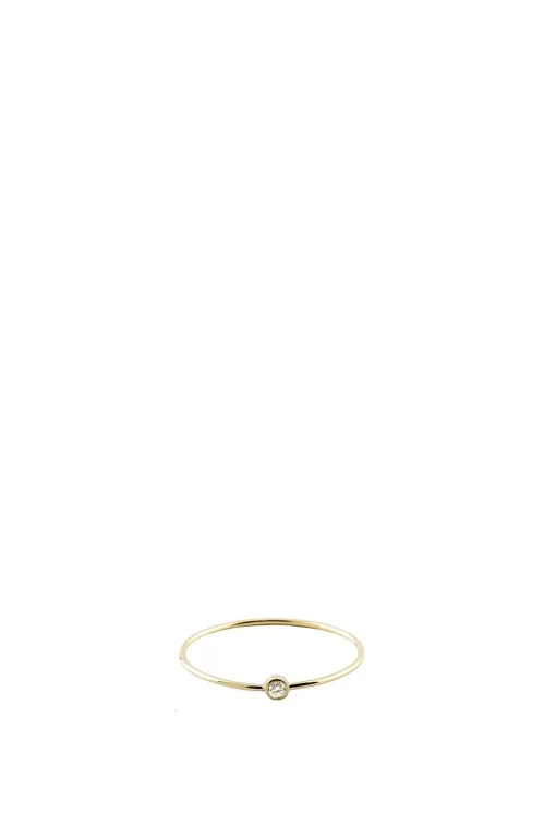 Solitaire 18k G Ring, White Diamond