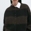 Striped Cardigan, Bicolor