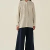 Tie Neck Shirt, Canvas