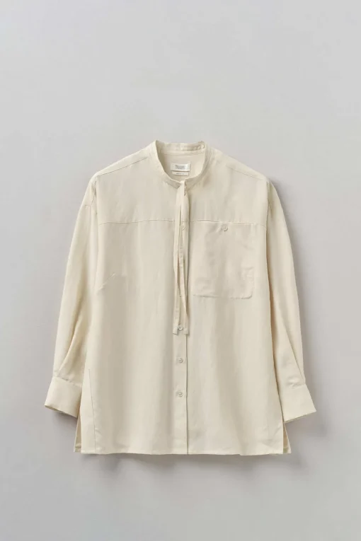 Tie Neck Shirt, Canvas