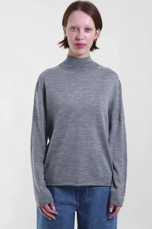 Turtleneck Pullover 112, Grey Mel.