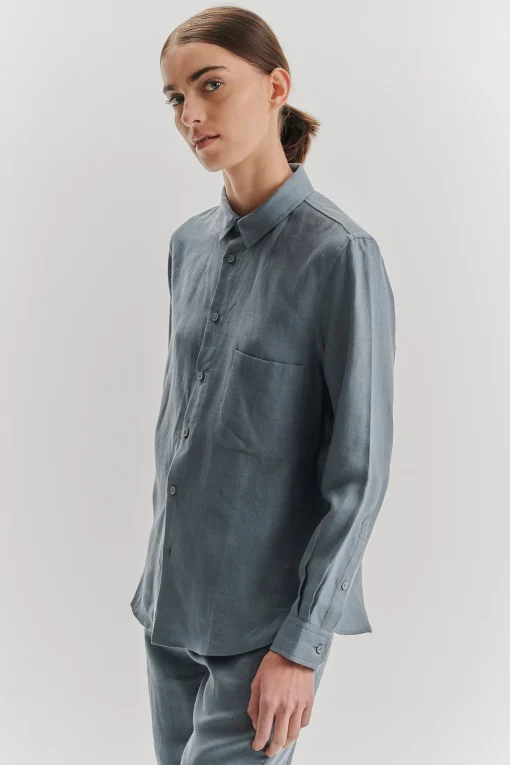 Valencia Shirt, Foggy Blue
