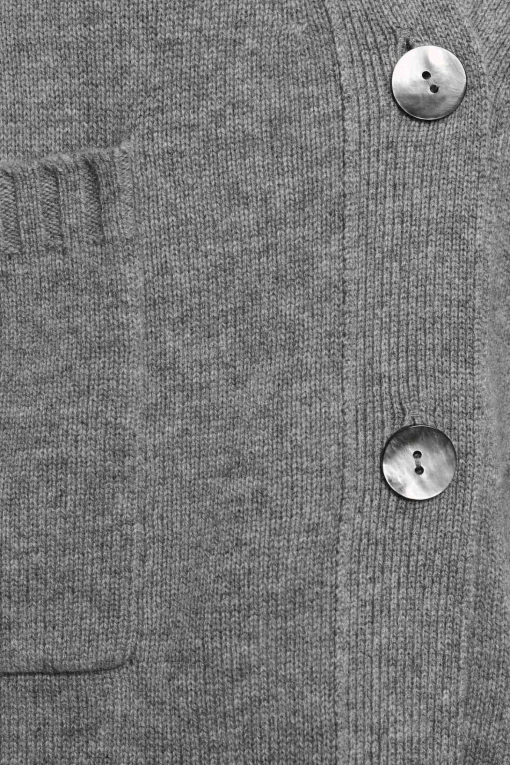 V-Neck Cardi 88, Pebble